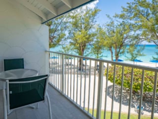 Patio in VOG unit 50, Seven Mile Beach Condo Rental