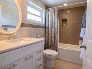 Bathroom in VOG unit 54, Seven Mile Beach Vacation Rental