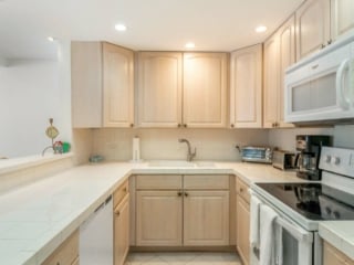Kitchen in VOG unit 15, Seven Mile Beach Condo Rental