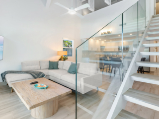 Living Room in VOG unit 19, Grand Cayman Condo Rental