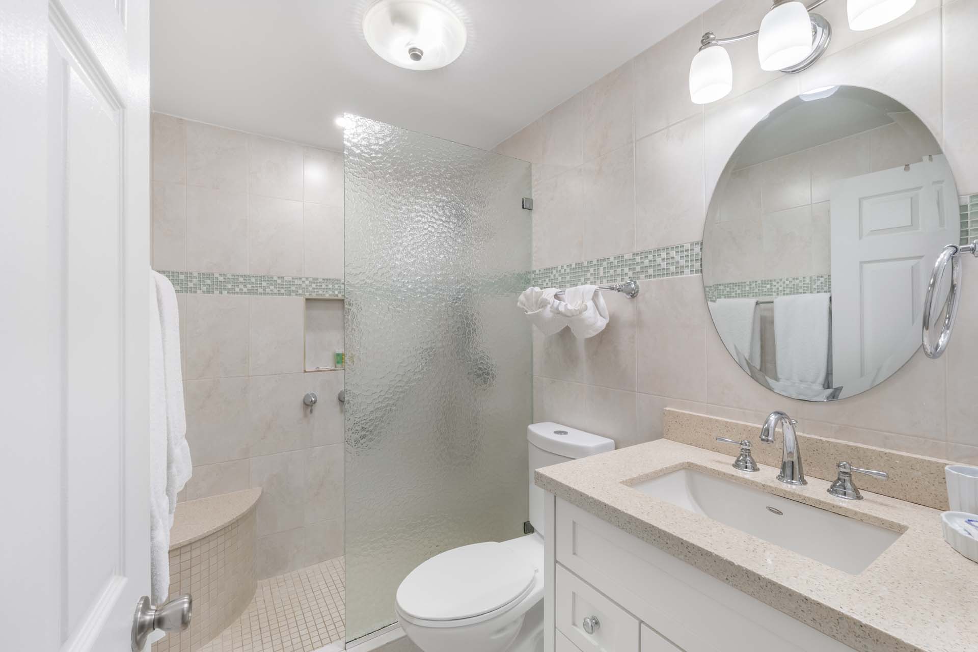Bathroom in VOG unit 7, Grand Cayman Condo Rental