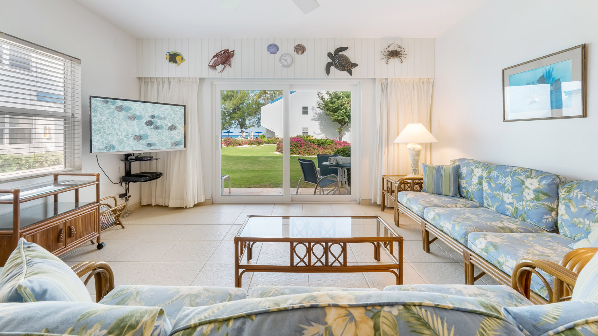 Living Room in VOG unit 53, Grand Cayman Vacation Rental