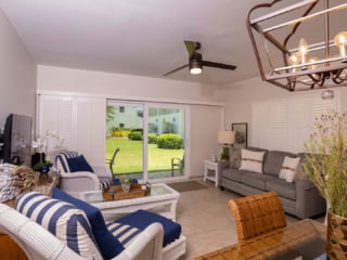 Living Room in VOG unit 54, Seven Mile Beach Condo Rental
