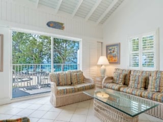 Living Room in VOG unit 15, Seven Mile Beach Condo Rental