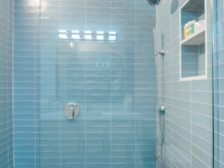 Bathroom in VOG unit 19, Seven Mile Beach Condo Rental