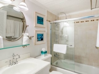 Bathroom in VOG unit 15, Seven Mile Beach Condo Rental