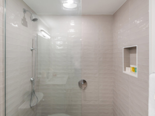 Bathroom in VOG unit 19, Seven Mile Beach Condo Rental
