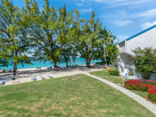 Outside View in VOG unit 19, Seven Mile Beach Condo Rental