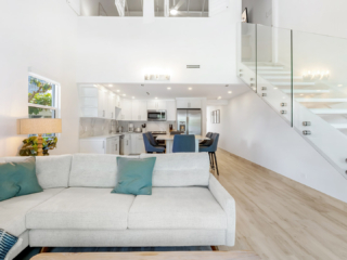 Living Room in VOG unit 19, Grand Cayman Condo Rental