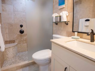 Bathroom in VOG unit 62, Grand Cayman Condo Rental