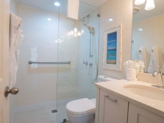 Bathroom in VOG unit 54, Grand Cayman Condo Rental
