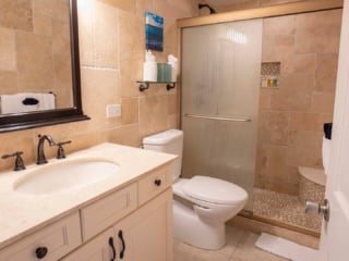 Bathroom in VOG unit 62, Grand Cayman Vacation Rental