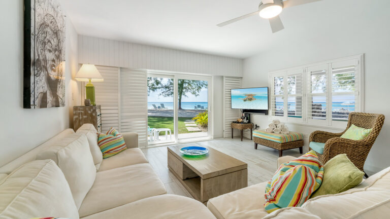 Living Room in VOG unit 72, Grand Cayman Condo Rental
