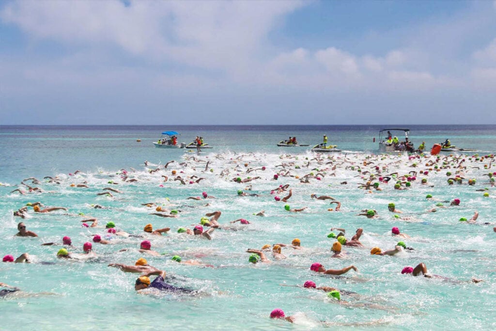 Swimming Race Caribbean Sea
